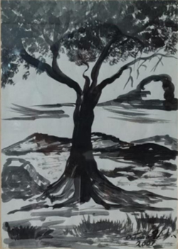 PAISAJE CON ÁRBOL, OCTAVIO URBINA ÁVAREZ
