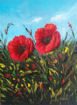 AMAPOLAS EN EL CAMPO, OCTAVIO URBINA ÁVAREZ
