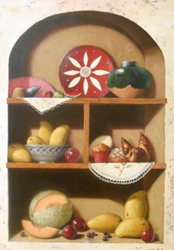 ALACENA CON PANES Y CAPULINES, OCTAVIO URBINA ÁVAREZ
