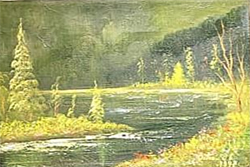 LAGUNA EN EL BOSQUE FLORIDO, OCTAVIO URBINA ÁVAREZ

